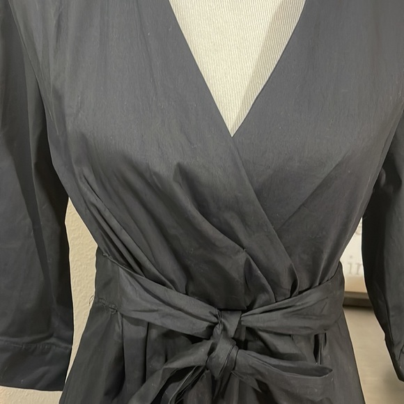 Elegant Black Wrap Dress Sz: M - Picture 3 of 8